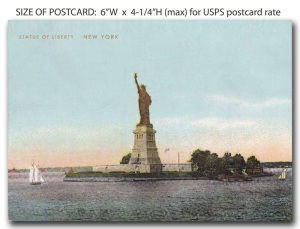 what is the size of a postcard